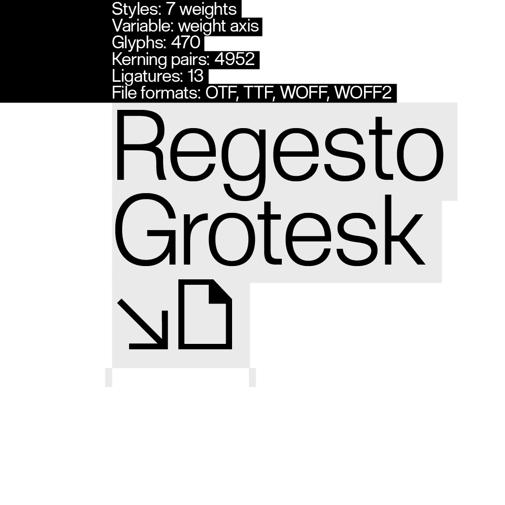 Regesto Grotesk – Type Department