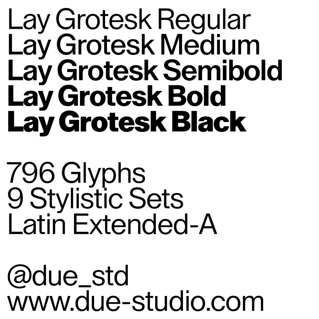 Lay Grotesk – Type Department