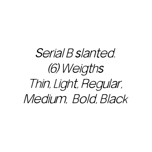 Serial B Slanted