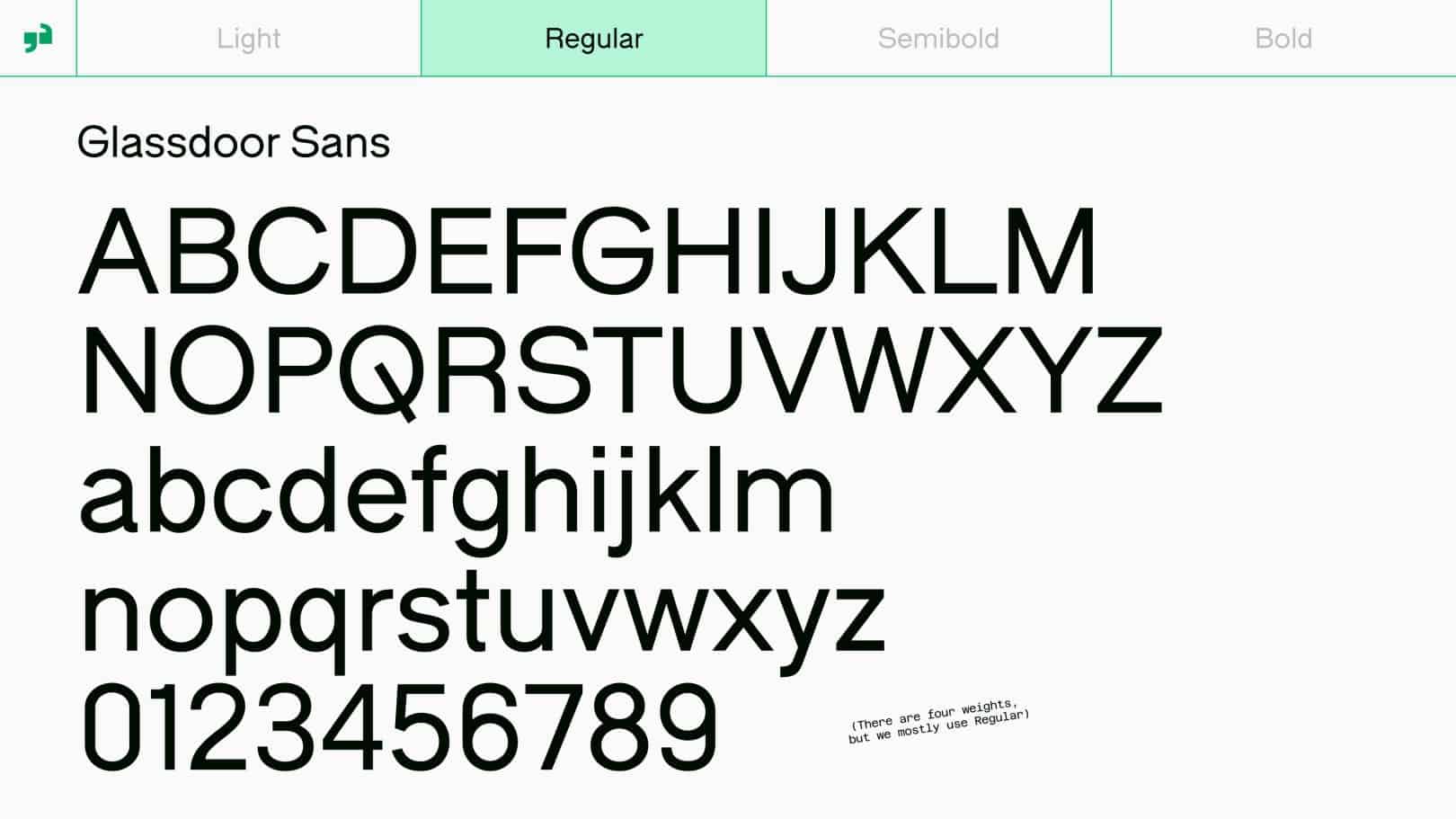 Glassdoor Sans custom typeface