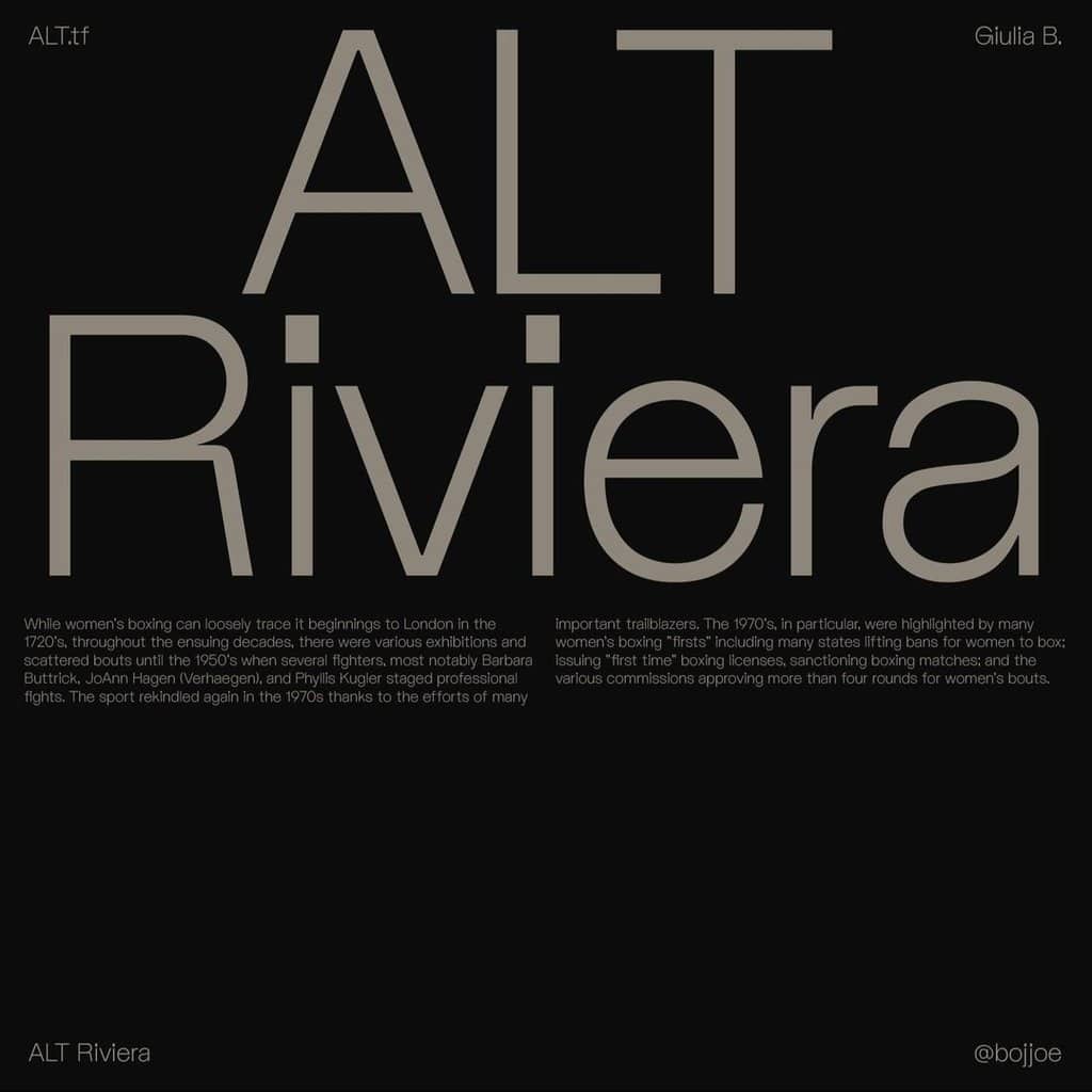 ALT Riviera by ALT Type Foundry