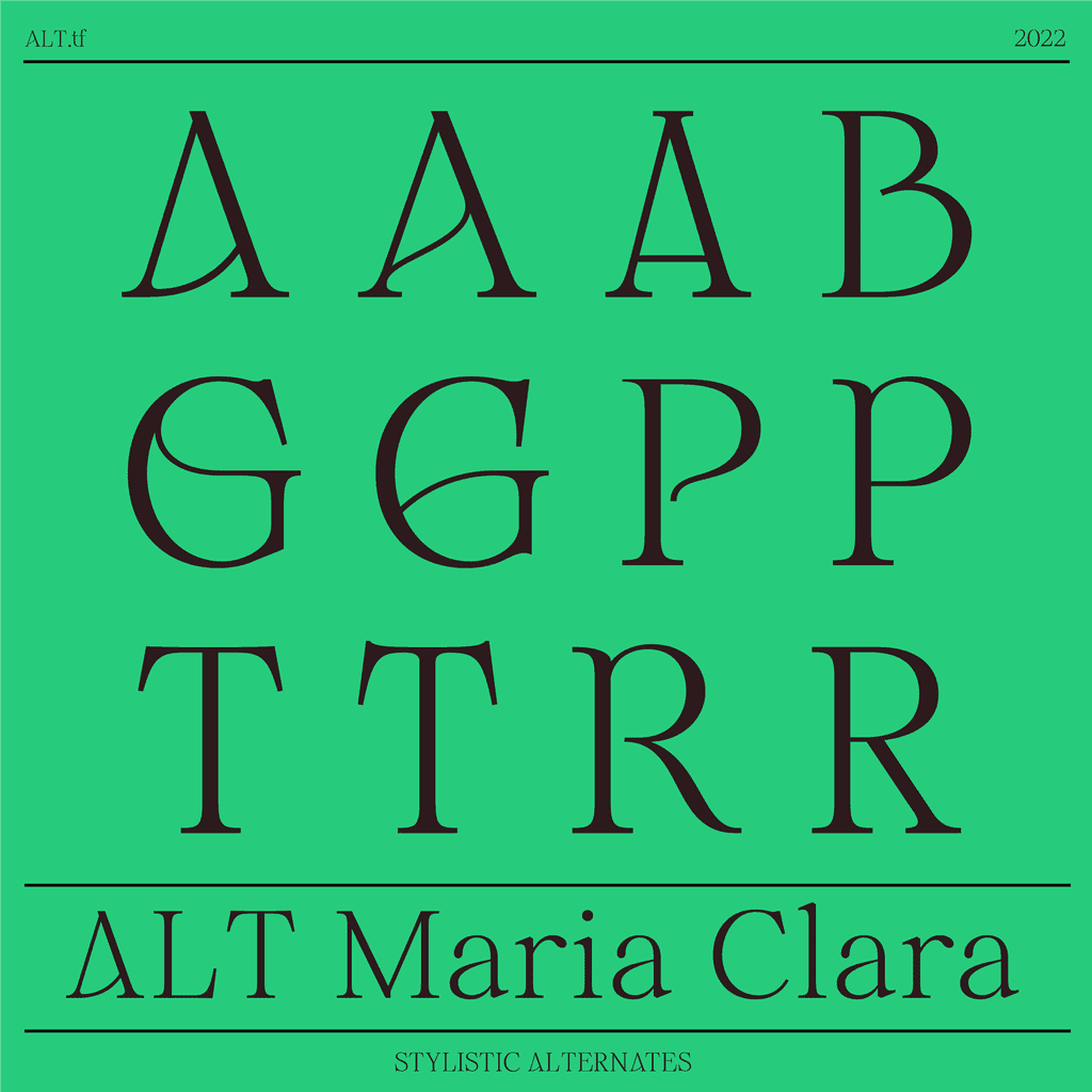 ALT Maria Clara by ALT Type Foundry